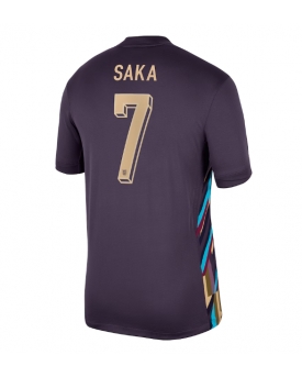 Inghilterra Bukayo Saka #7 Maglia Gara Trasferta Repliche Europei 2024